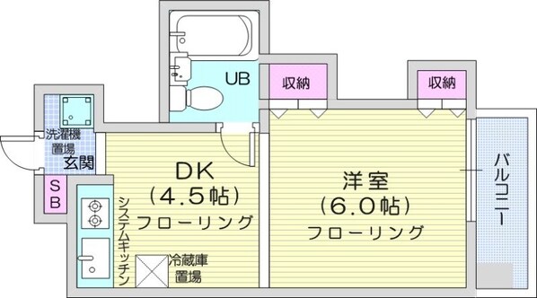 北１２条駅 徒歩1分 2階の物件間取画像